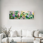 Bunte Blumenillustration Mit Vielfältiger Pflanzenpracht