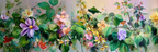 Bunte Blumenillustration Mit Vielfältiger Pflanzenpracht | Wasserfaelle und Tropfen | Natur