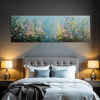 Farbenfrohes Blumenfeld Im Impressionistischen Stil