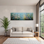 Farbenfrohes Blumenfeld Im Impressionistischen Stil