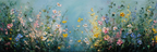 Farbenfrohes Blumenfeld Im Impressionistischen Stil | Wasserfaelle und Tropfen | Natur