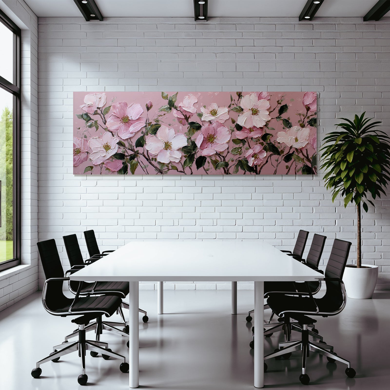 Frühlingsblüten Impasto Technik Rosa Blüten