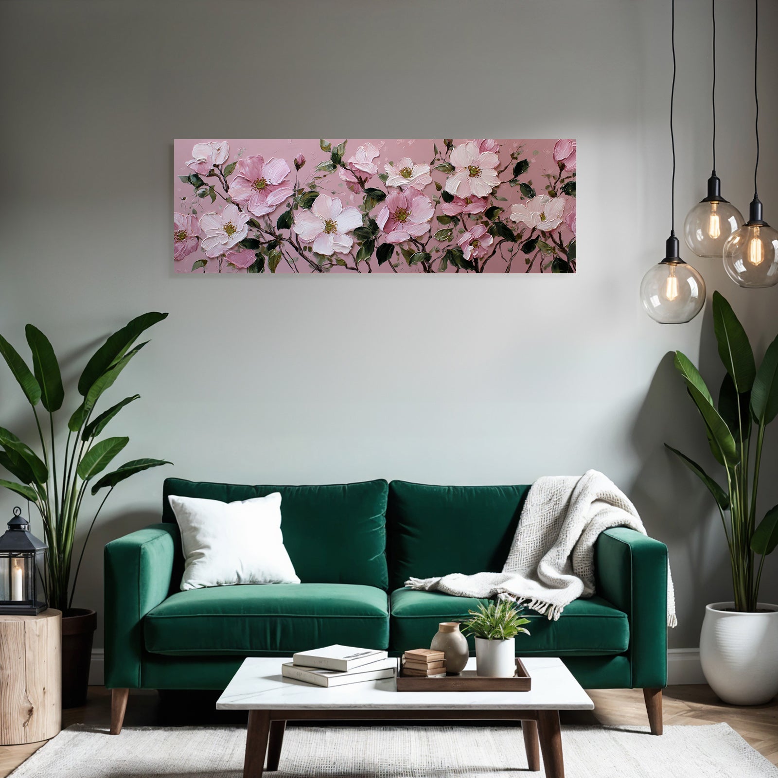 Frühlingsblüten Impasto Technik Rosa Blüten