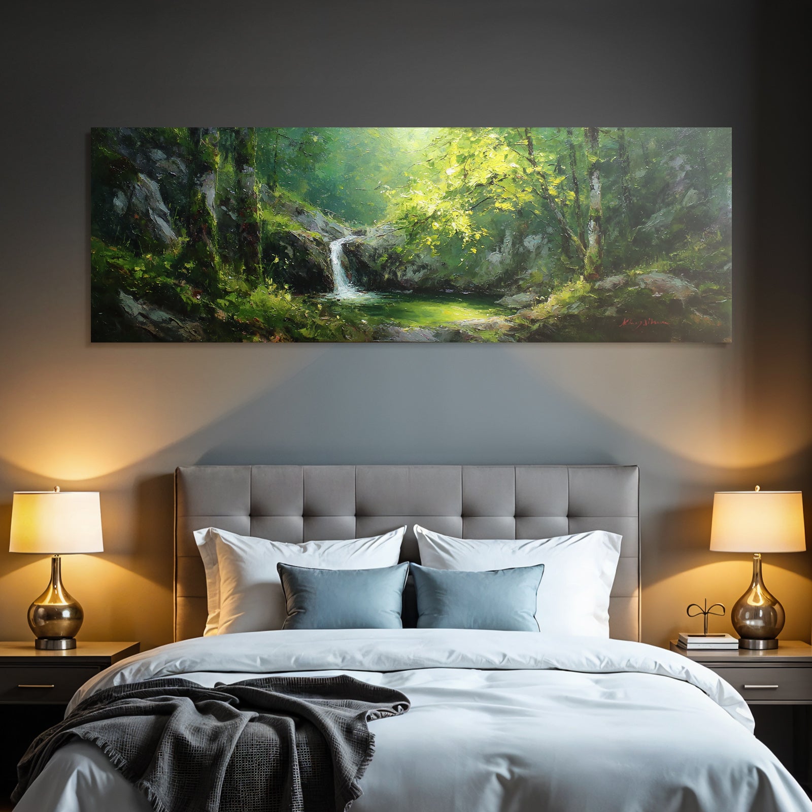 Idyllische Landschaft Mit Wasserfall