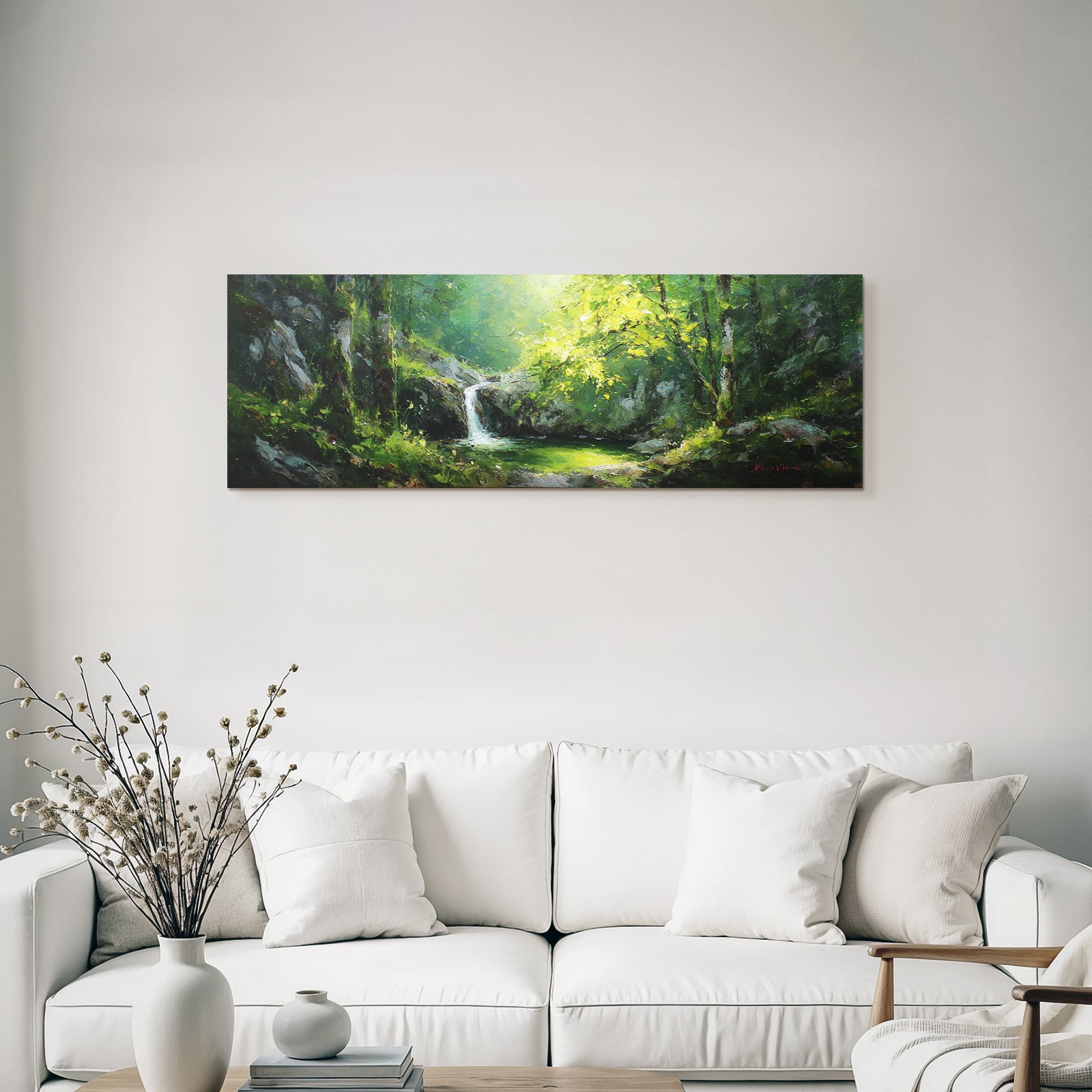 Idyllische Landschaft Mit Wasserfall