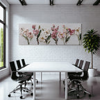 Impasto Blumengemälde Mit Rosa Und Weissen Blumen