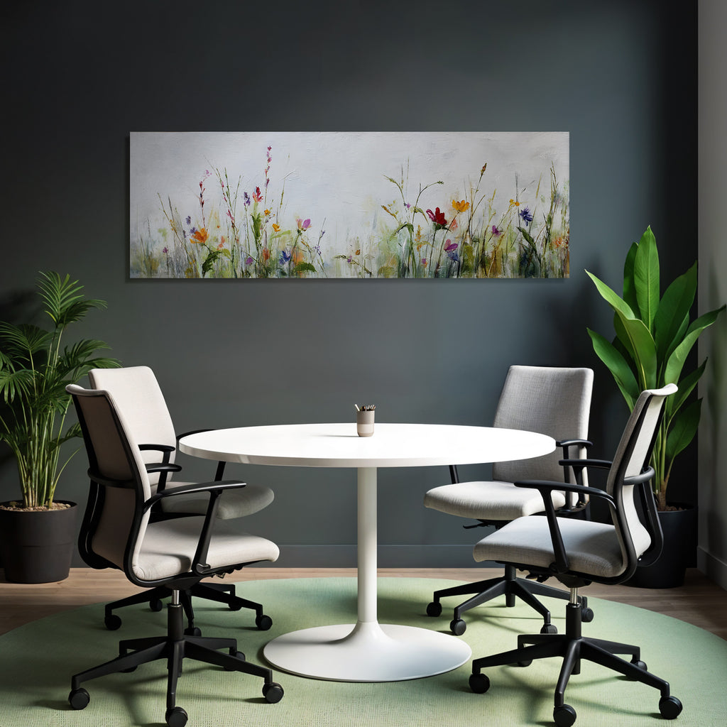 Impressionistische Blumenwiese Mit Wilden Blumen