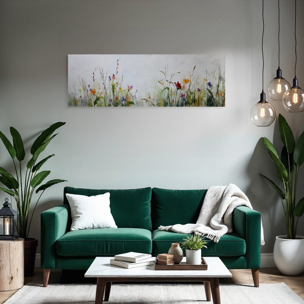 Impressionistische Blumenwiese Mit Wilden Blumen