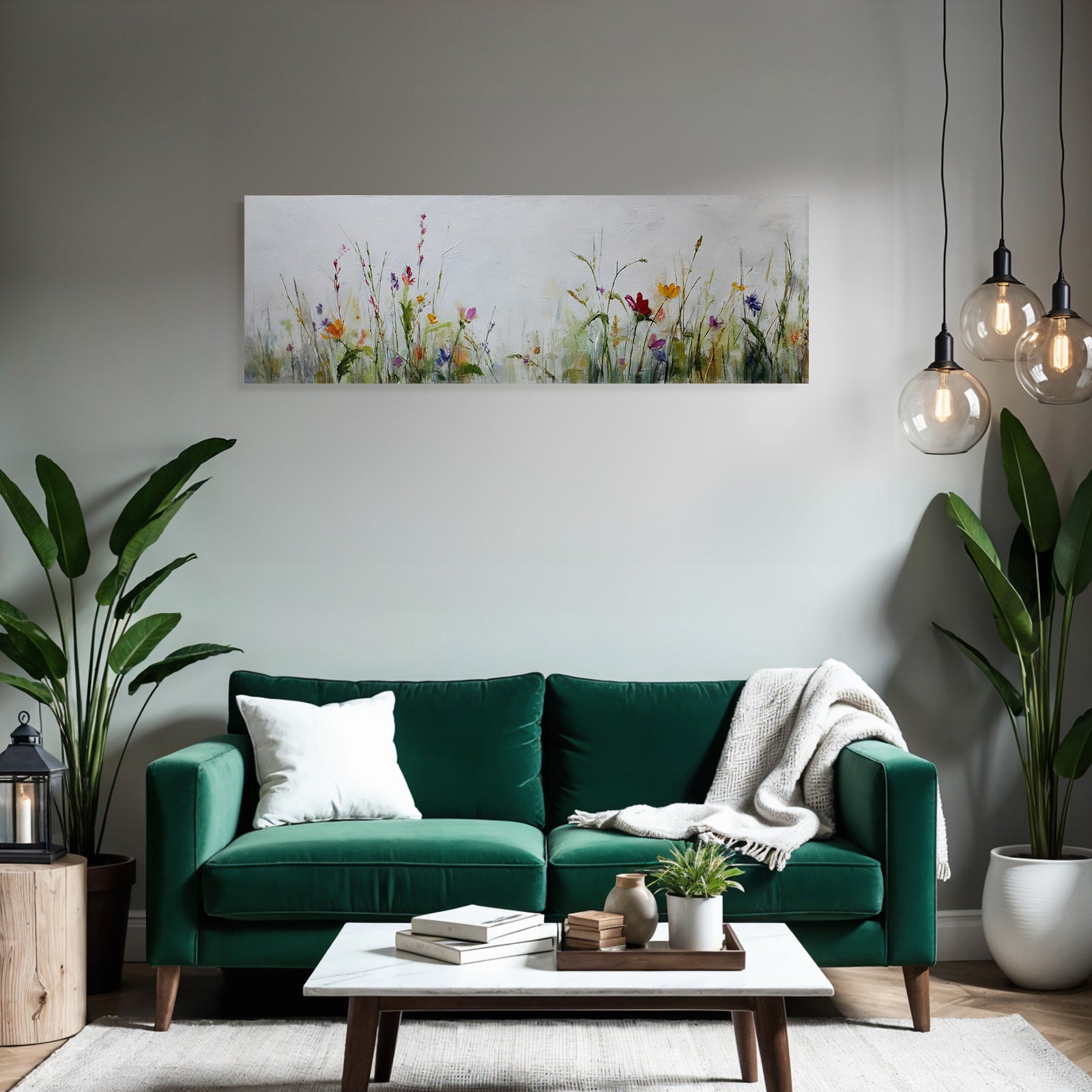 Impressionistische Blumenwiese Mit Wilden Blumen