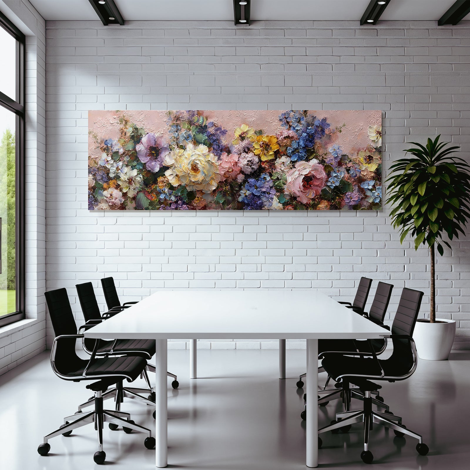 Lebendige Blumenimpression Mit Zartem Rosahintergrund