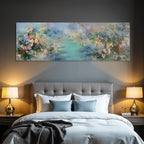 Pastellfarbene Blumenlandschaft