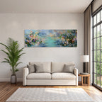 Pastellfarbene Blumenlandschaft