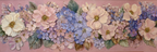 Texturiertes Blumenbild Mit Rosanen Und Blaün Blüten | Wasserfaelle und Tropfen | Natur