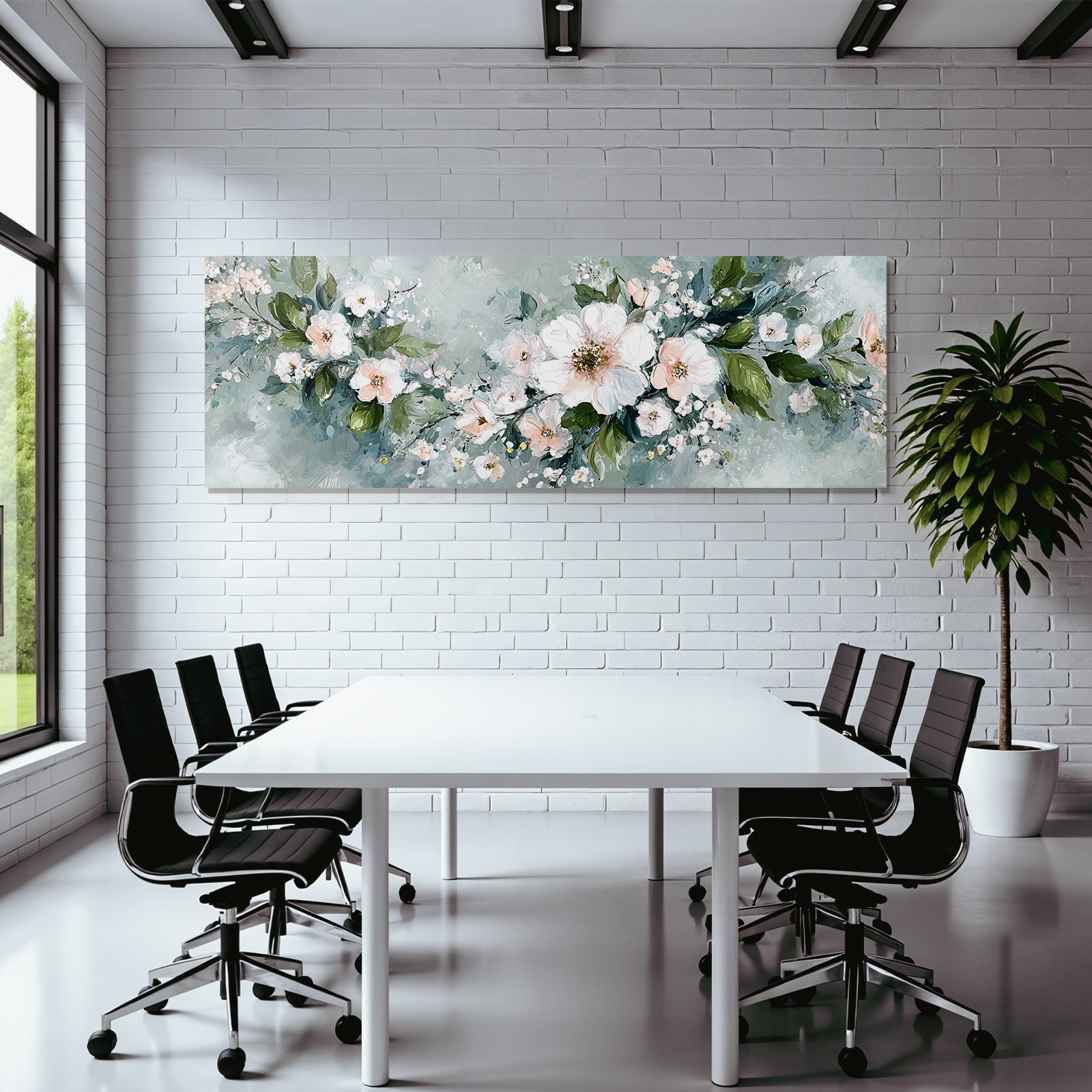 Zarte Blumenimpression In Rosa Und Weiss
