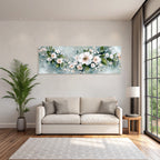 Zarte Blumenimpression In Rosa Und Weiss