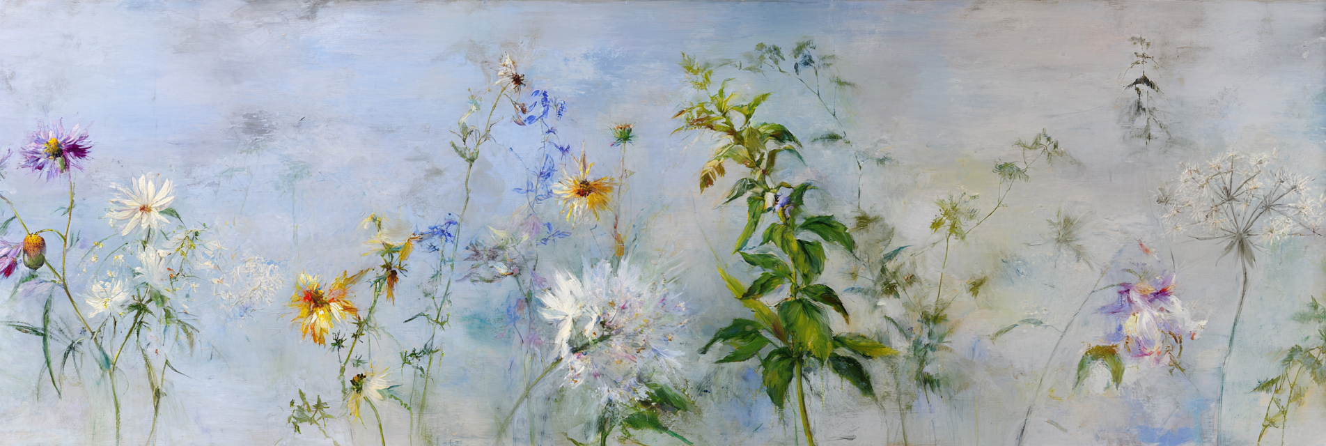 Zarte Wiesenblumen Vor Weichem Hintergrund | Wasserfaelle und Tropfen | Natur