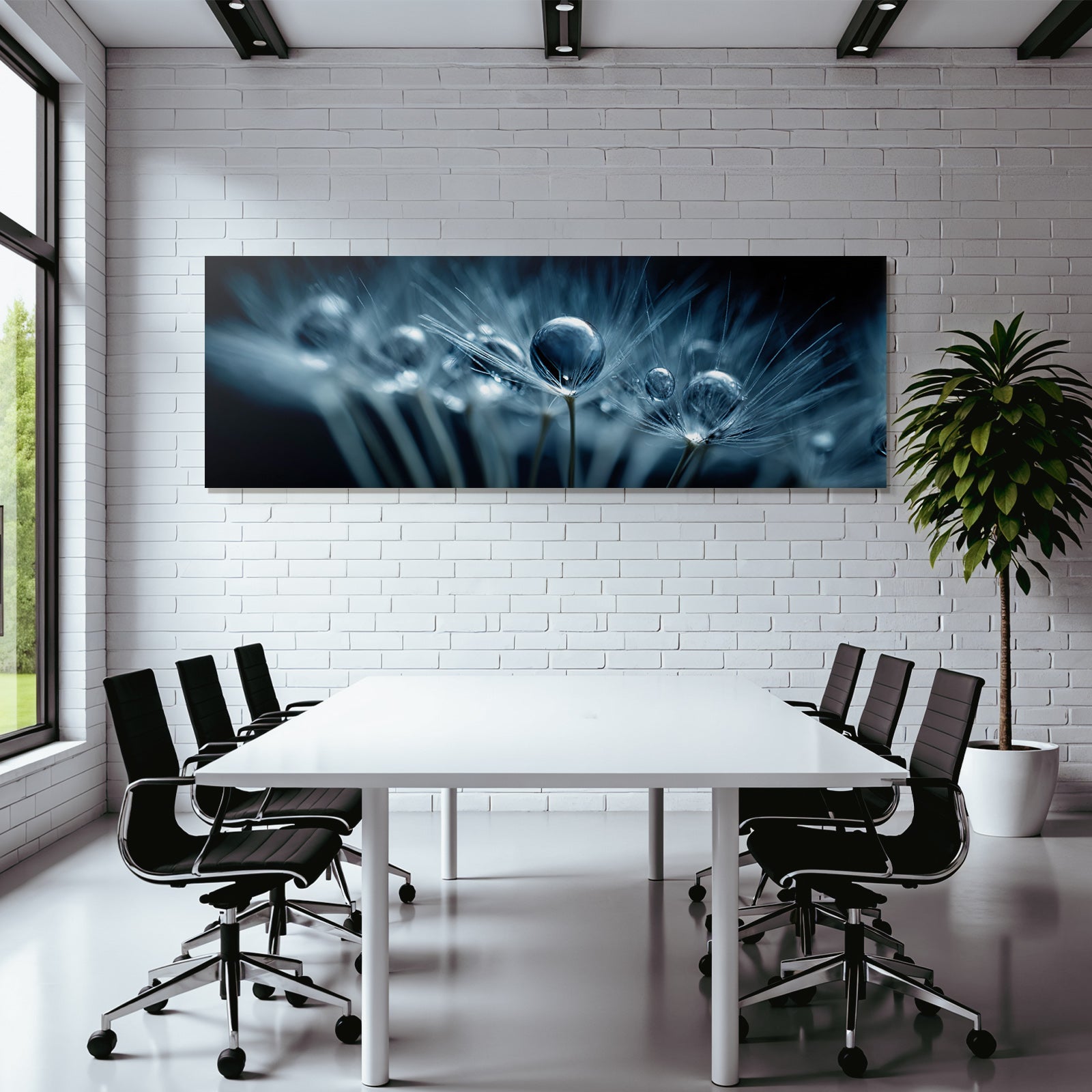 Zartes Pusteblumenmotiv Mit Tautropfen Und Träumerischem Ambiente