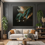 Blumenblätter Mit Wassertropfen Auf Dunklem Hintergrund