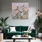 Blumenrelief Mit Impressionistischen Pastellfarben