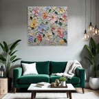 Frühling Blumengarten Pastellfarben Impasto Technik