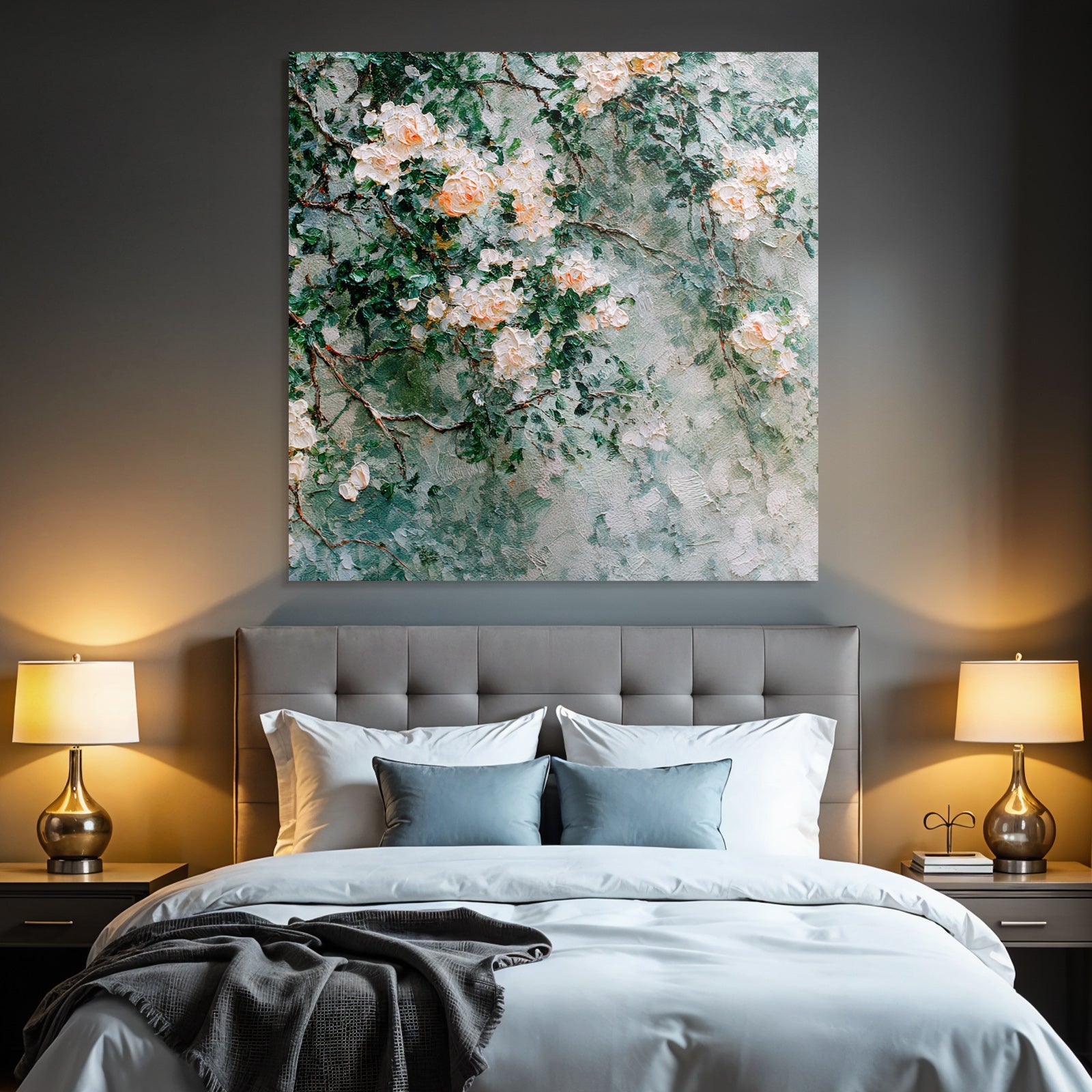 Rosenkunstwerk Sanfte Pinselstriche Impressionistische Darstellung