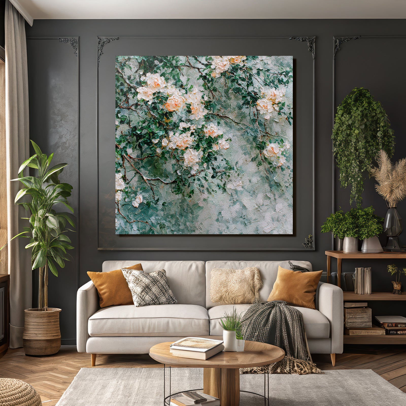Rosenkunstwerk Sanfte Pinselstriche Impressionistische Darstellung