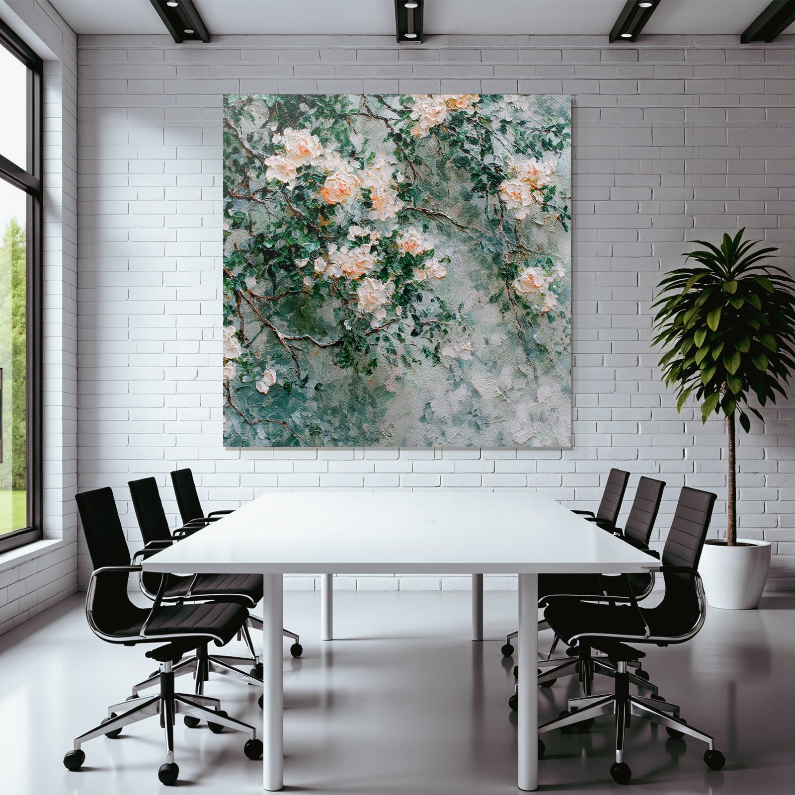 Rosenkunstwerk Sanfte Pinselstriche Impressionistische Darstellung