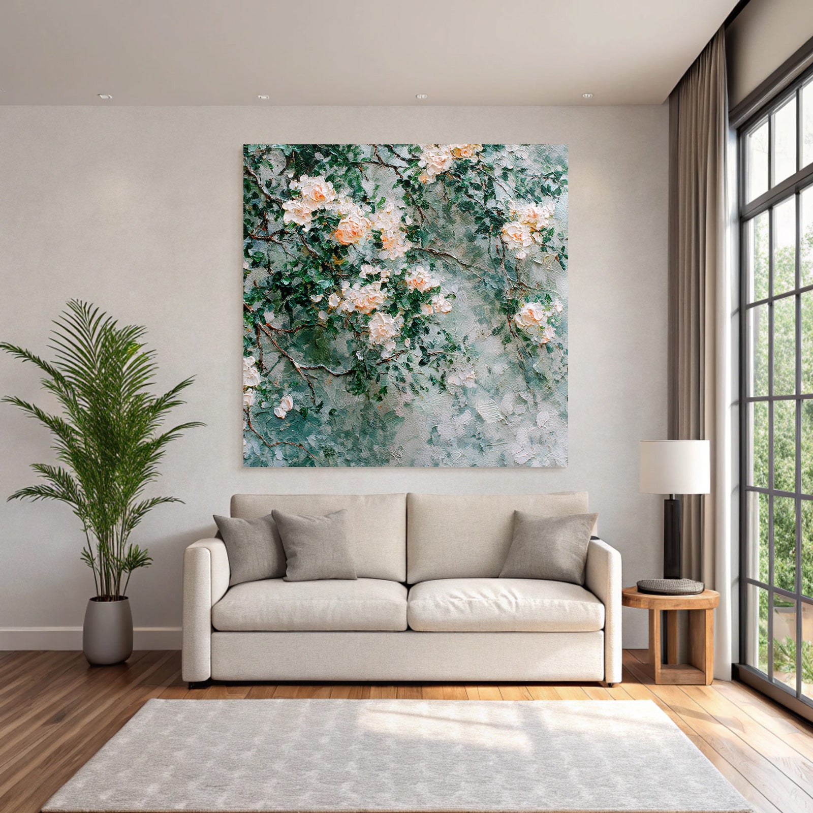 Rosenkunstwerk Sanfte Pinselstriche Impressionistische Darstellung
