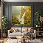Wasserfall In Idyllischer Landschaft