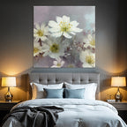 Weisse Blumen Zartes Kunstwerk