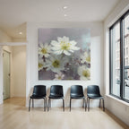 Weisse Blumen Zartes Kunstwerk