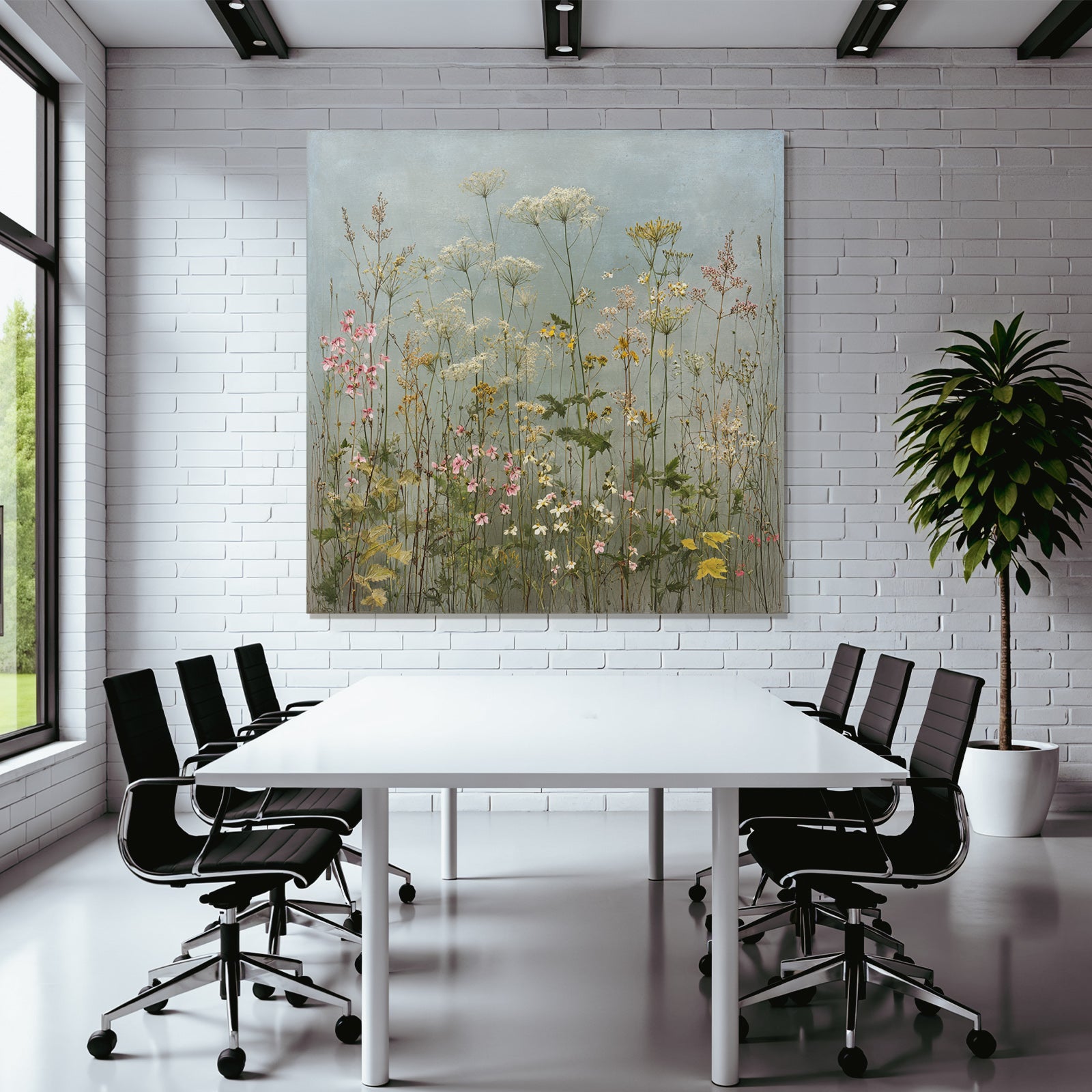 Wiese Mit Zarten Wildblumen