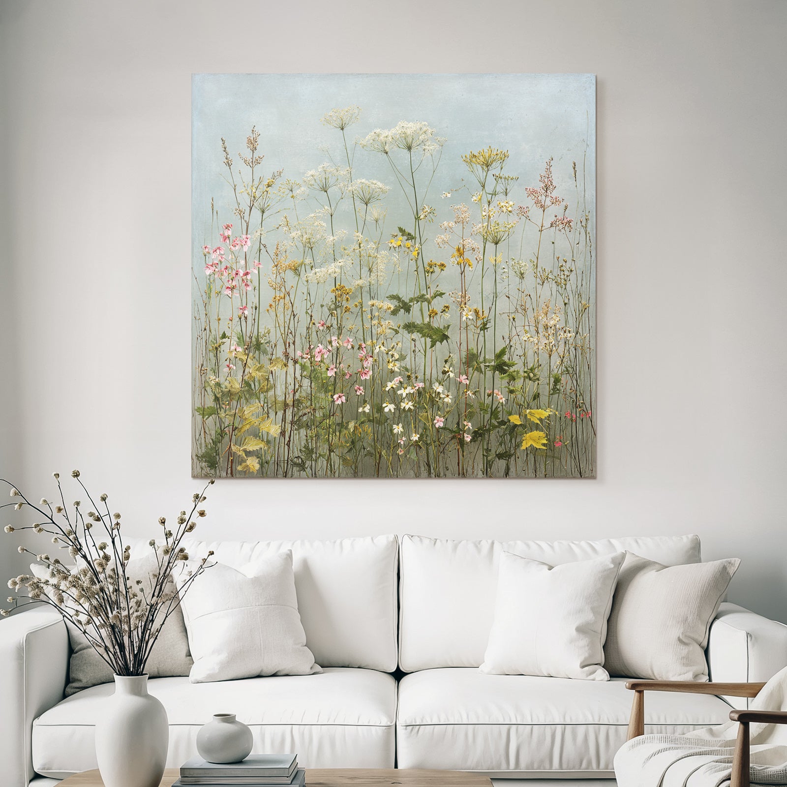 Wiese Mit Zarten Wildblumen