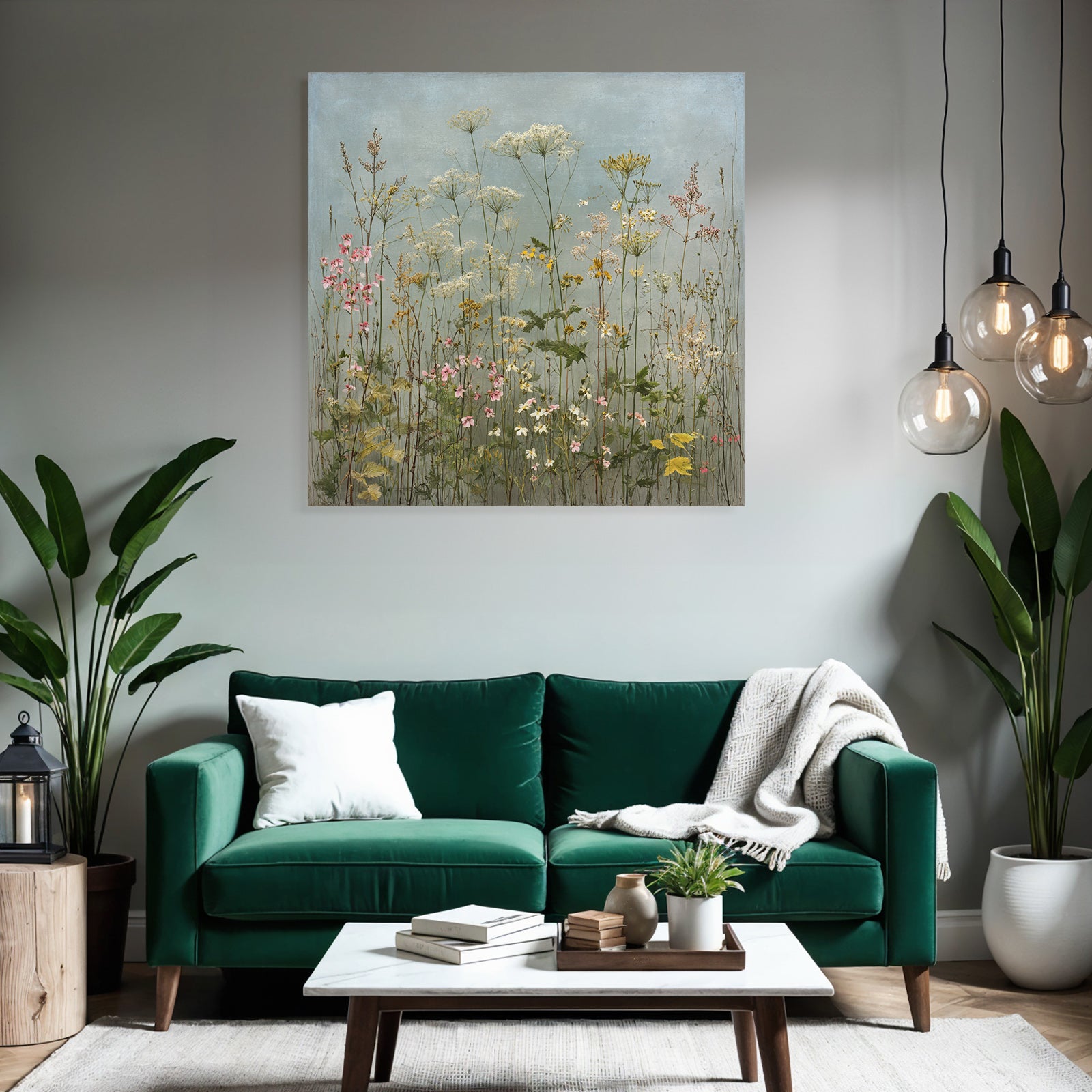 Wiese Mit Zarten Wildblumen