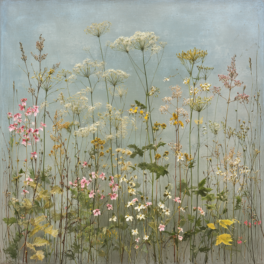 Wiese Mit Zarten Wildblumen | Wasserfaelle und Tropfen | Natur