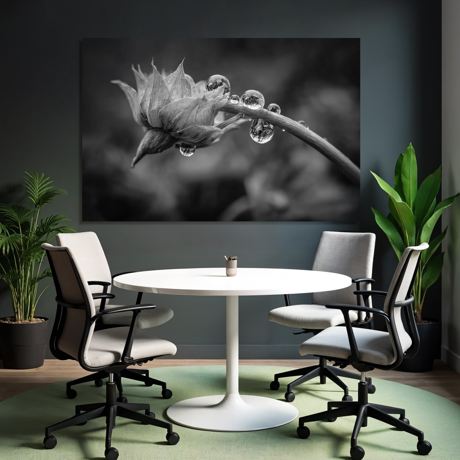 Blumenknospe Mit Tautropfen