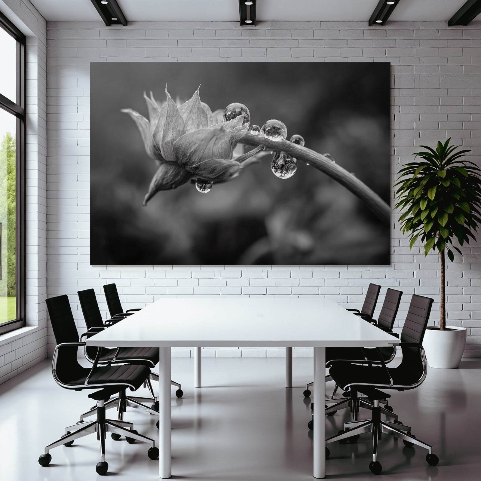 Blumenknospe Mit Tautropfen
