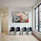 Bunte Blumen Stillleben Mit Pastellfarbenem Hintergrund