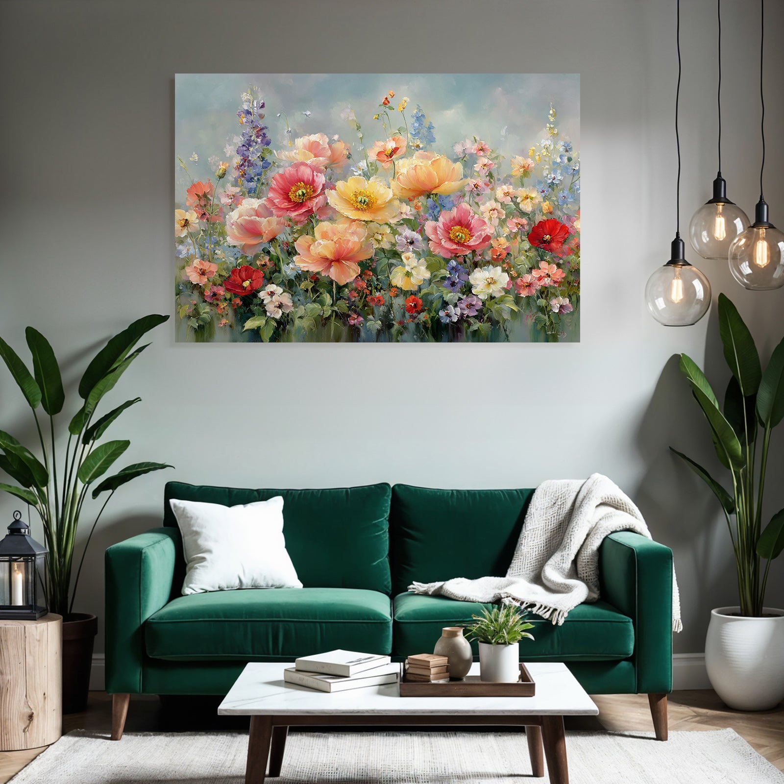Bunte Blumenkomposition Mit Struktur Und Leuchtenden Farben