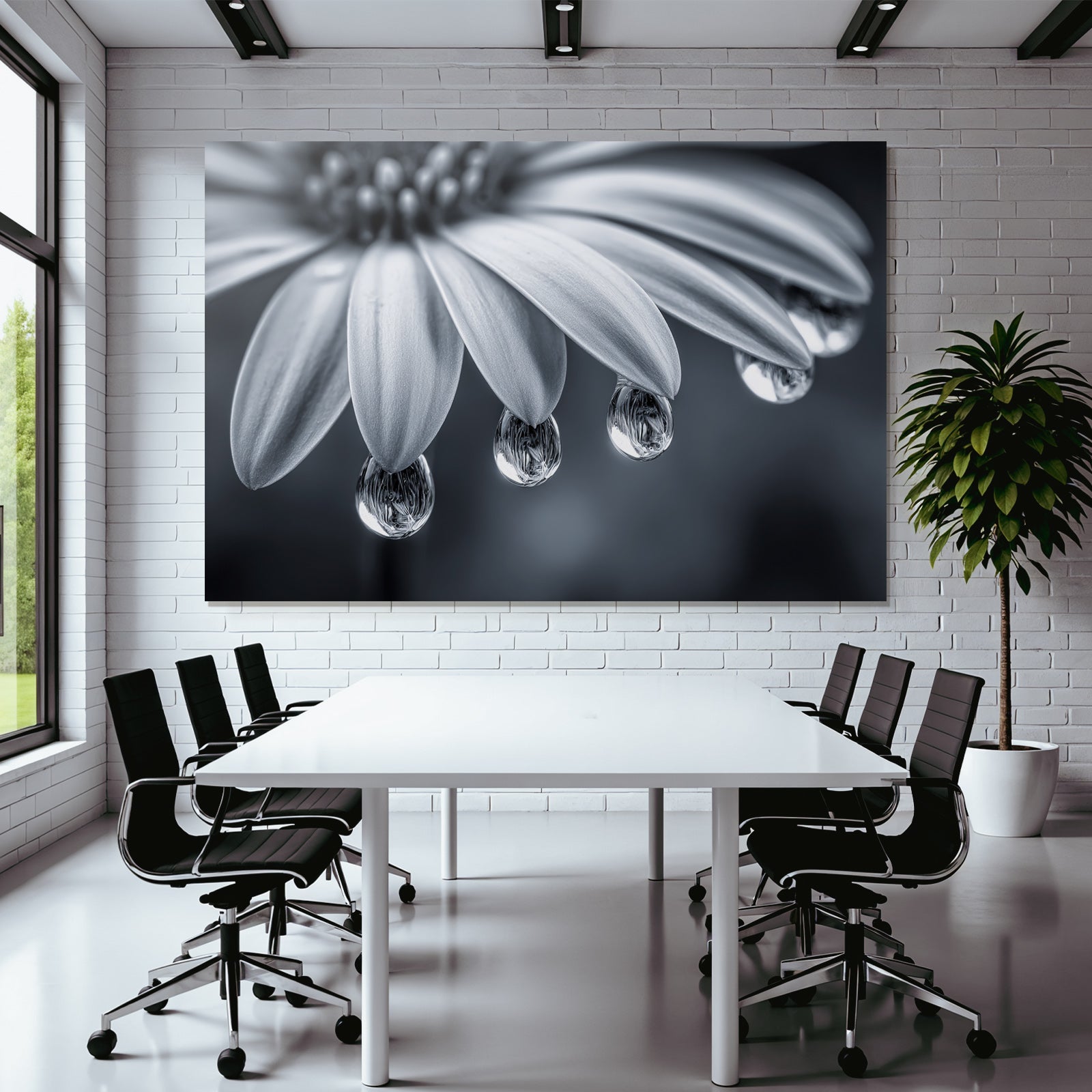 Nahaufnahme Blume Mit Tautropfen