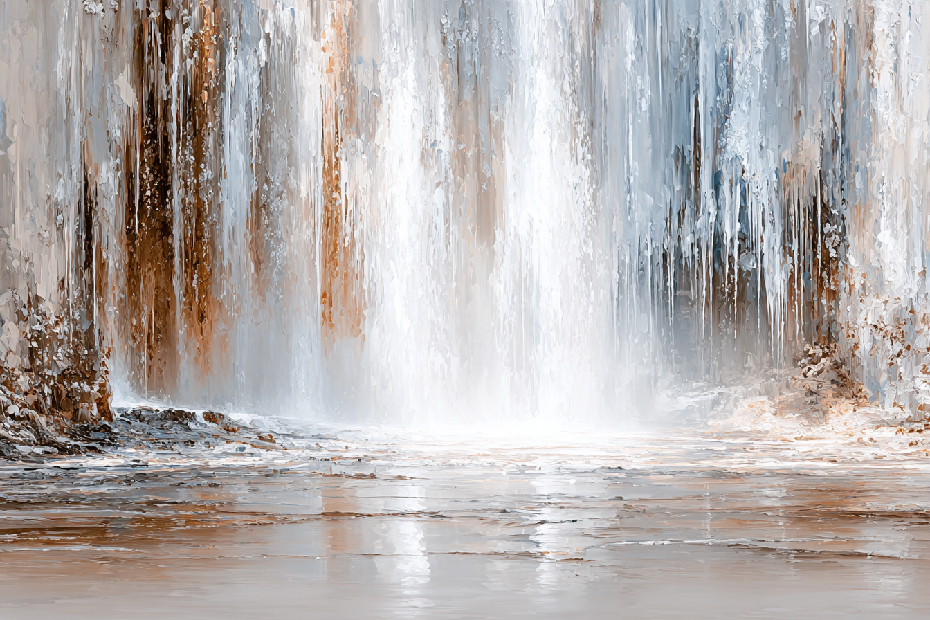 Sanfte Wasserfallimpression | Wasserfaelle und Tropfen | Natur
