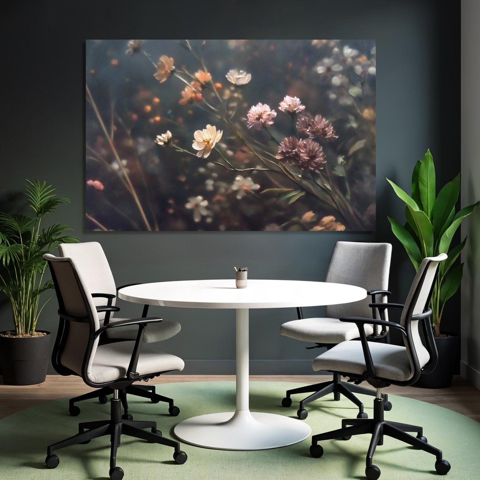 Schöne Blumenanordnung Mit Vielfältigen Blumen Und Weichem Hintergrund