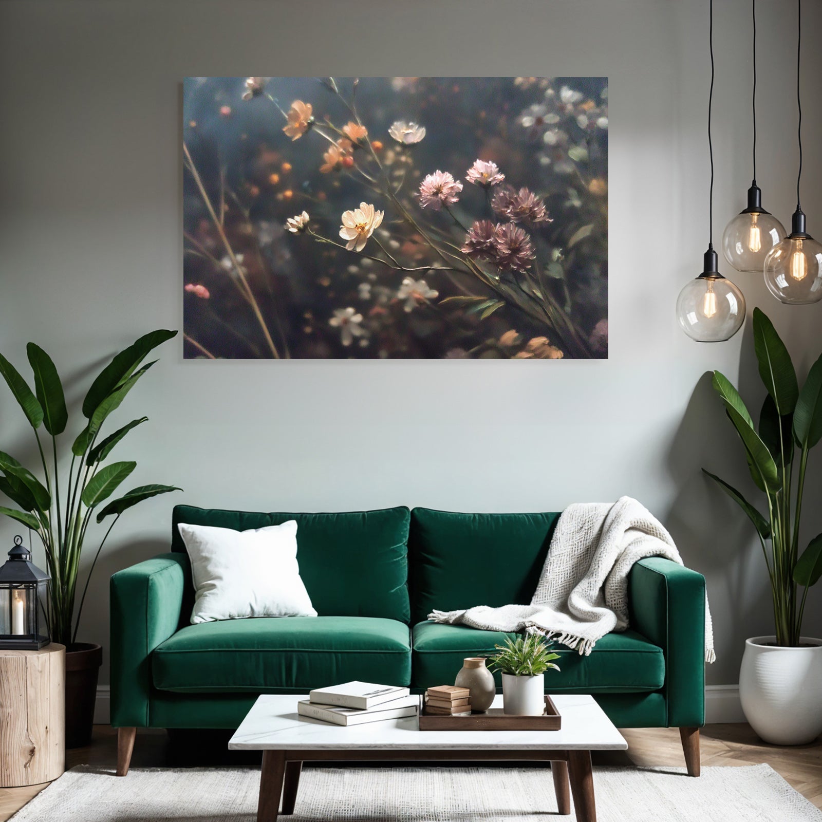Schöne Blumenanordnung Mit Vielfältigen Blumen Und Weichem Hintergrund
