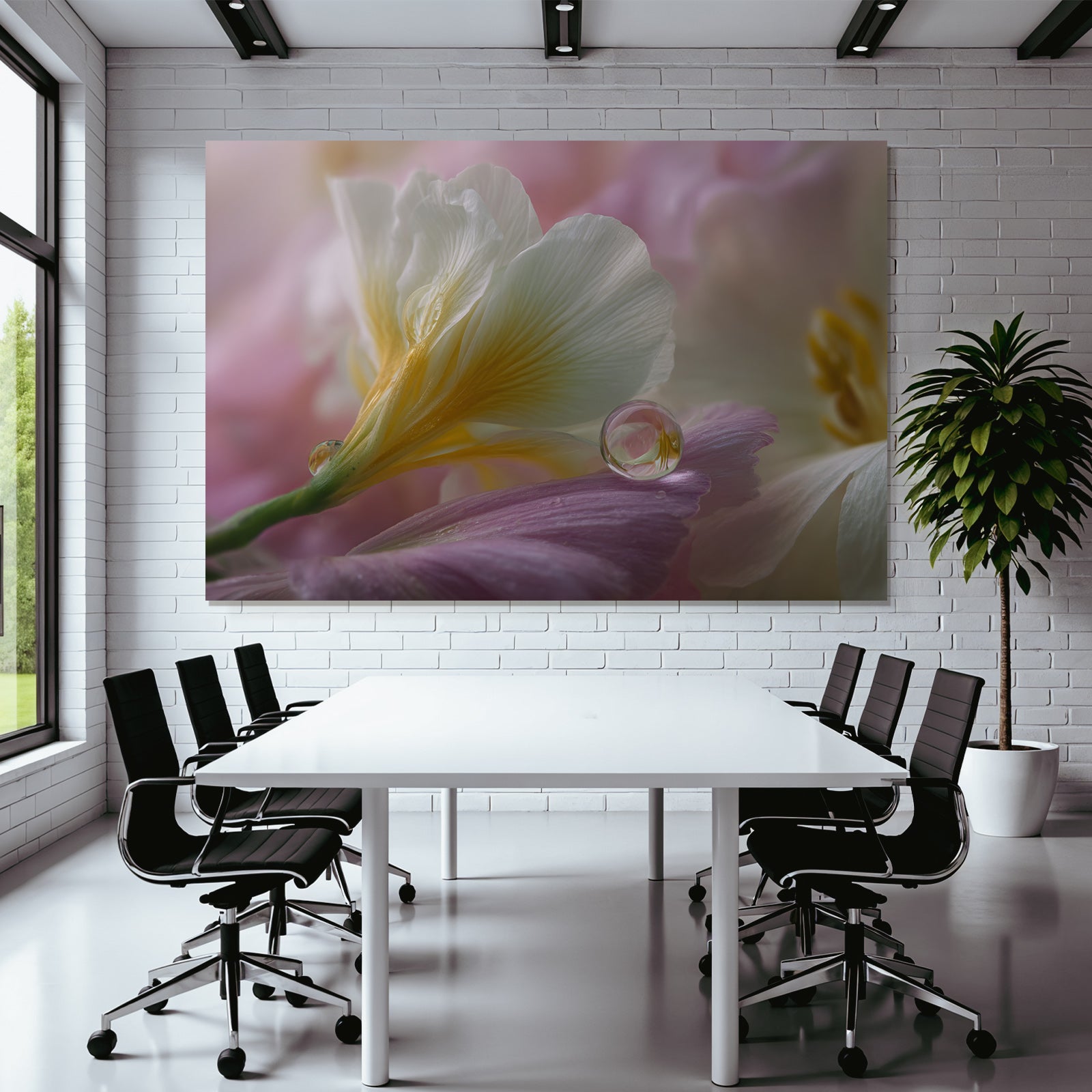 Zarte Blüten Mit Wassertropfen