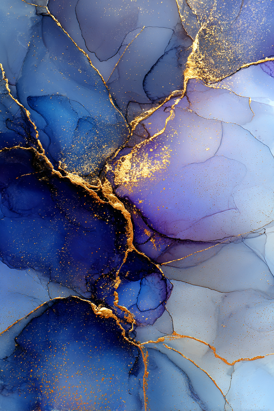 Design Mit Fluiden Farben Und Goldenen Adern | Abstrakt | Stilrichtungen