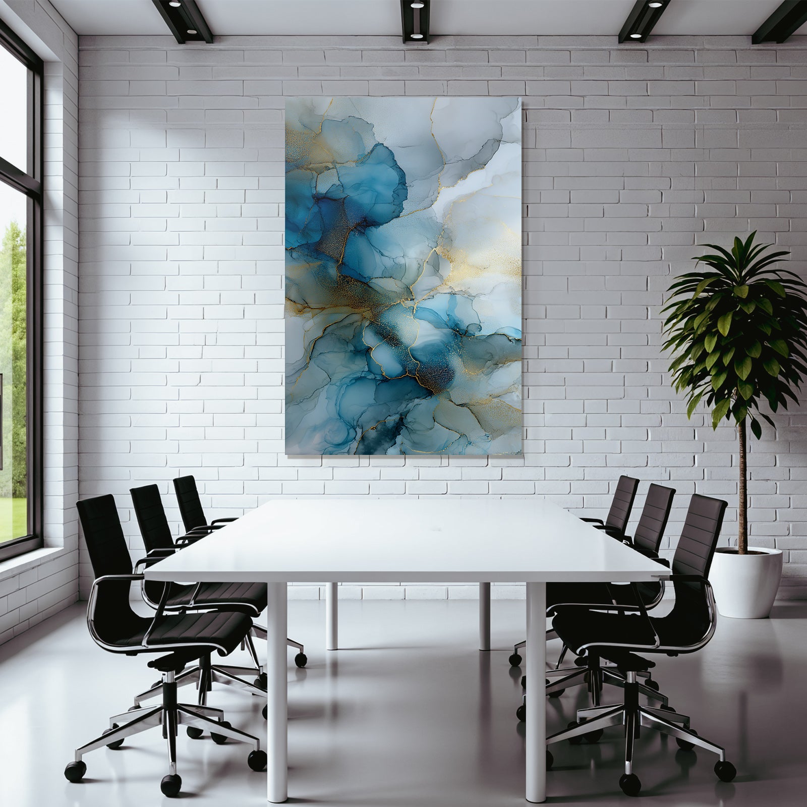 Flüssige Formen Mit Blau Türkis Gold