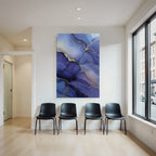 Flüssigkunst Blau Lila Goldakzente