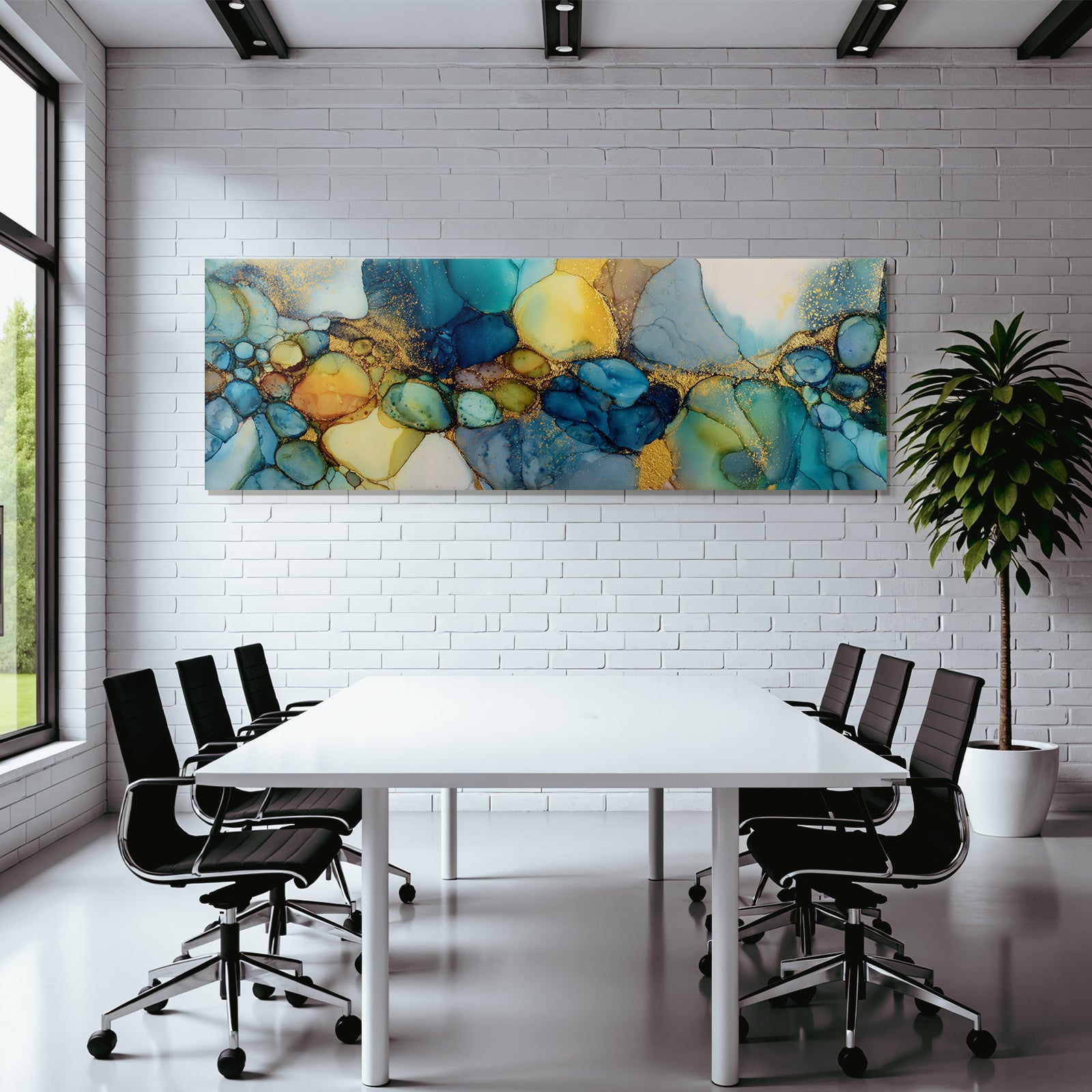 Farbenspiel Alcoholink Kunst Fluid Formen Mit Goldakzenten