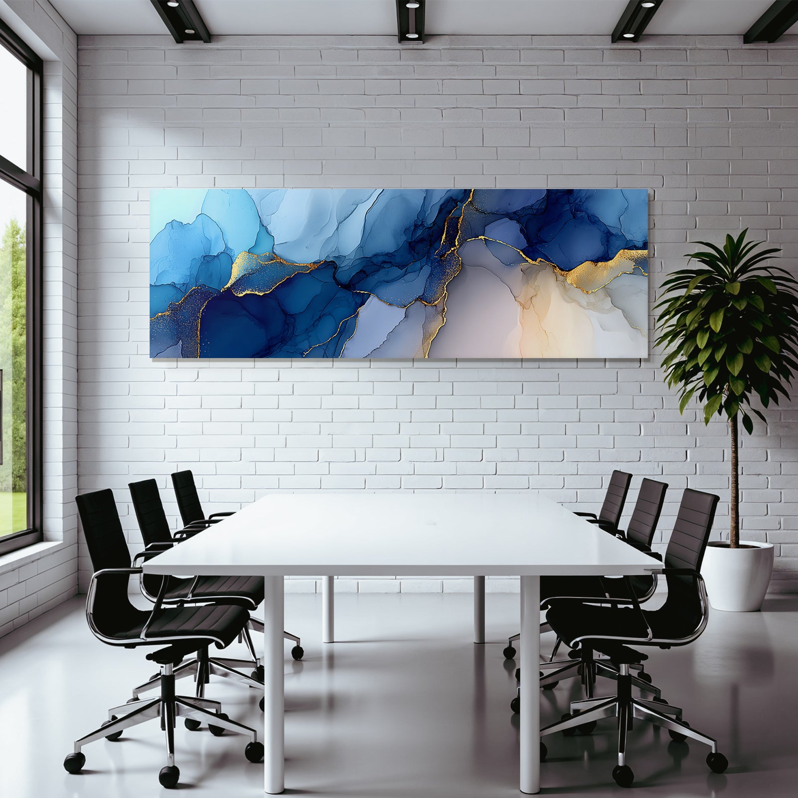Design Mit Blautonen Und Goldakzenten