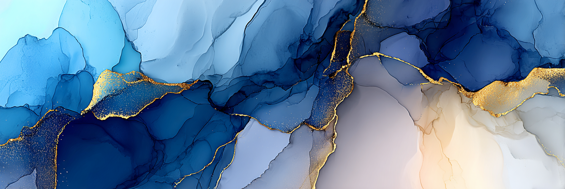 Design Mit Blautonen Und Goldakzenten | Abstrakt | Stilrichtungen